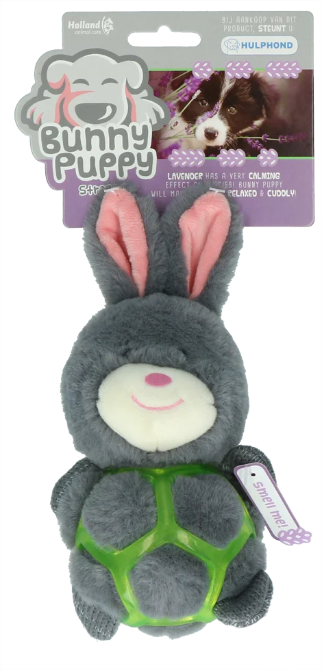 Peluche per cani a forma di coniglio con squeaker – Bunny Puppy Strappy - immagine 1