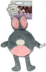 Peluche per cani a forma di coniglio con squeaker – Bunny Puppy Flat Rabbit