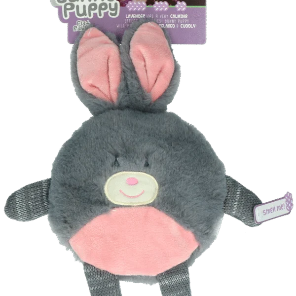 Peluche per cani a forma di coniglio con squeaker – Bunny Puppy Flat Rabbit