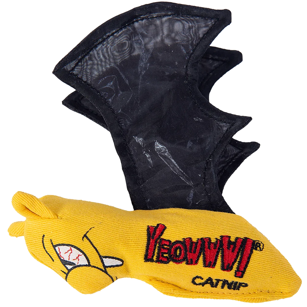 Pipistrello giocattolo per gatti con erba gatta e ali fruscianti – Yeowww! Cat Bat - immagine 2