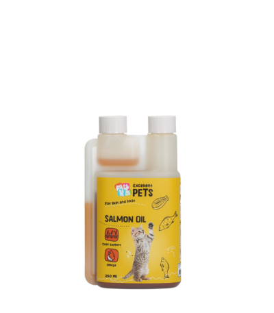 Olio di salmone per gatti con Omega 3 e Omega 6, 250 ml – Excellent Pets Cat Salmon Oil
