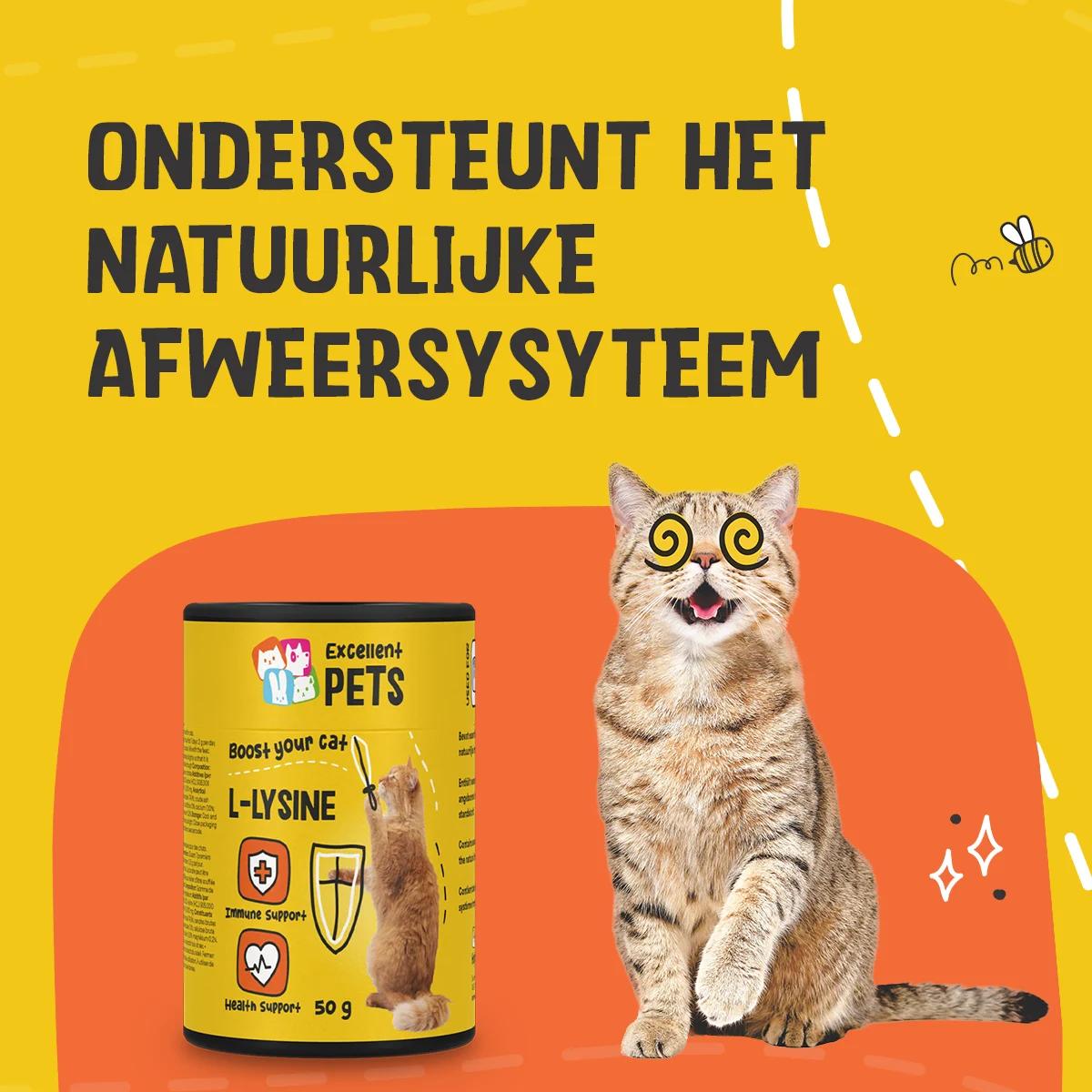 Polvere di lisina per gatti con vitamina B6, 50 g – Excellent Pets L-Lysine - immagine 4