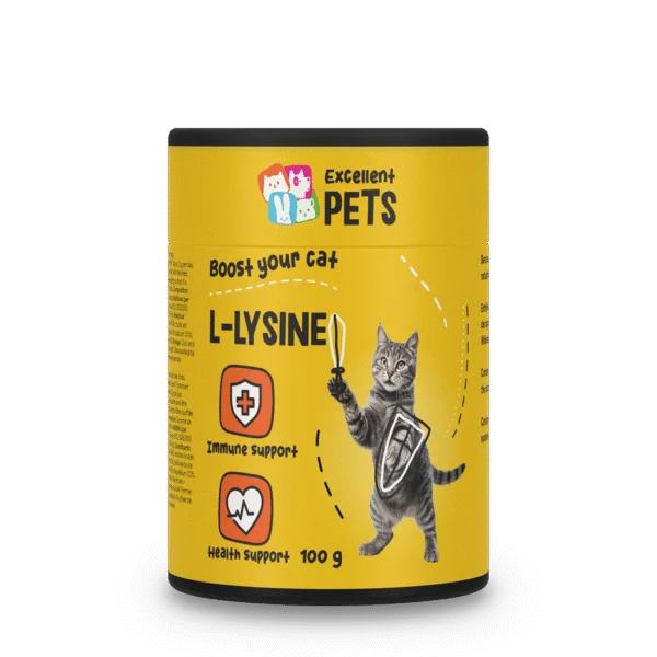 L-Lisina in polvere per gatti con vitamina B6, 100 g – Excellent Pets L-Lysine