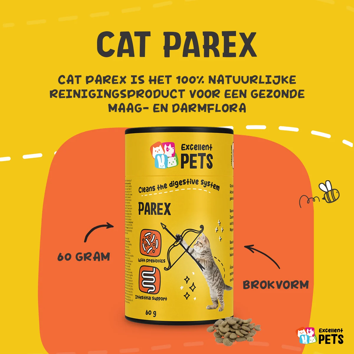 Integratore per gatti in crocchette con prebiotici, 60 g – Excellent Pets Cat Parex - immagine 5