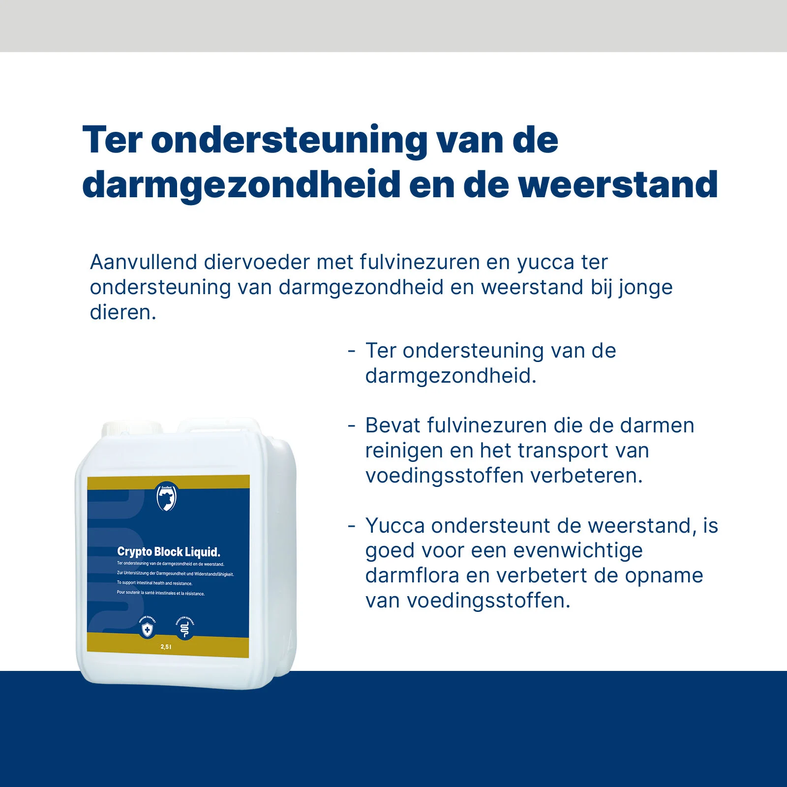 Integratore alimentare liquido per vitelli e agnelli, 2,5 l – Excellent Crypto Block Liquid - immagine 2