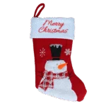 Calza di Natale per animali con laccetto, 20 x 38 cm – Hofman Animal Care Christmas Stocking Wooly Snowman