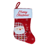 Calza natalizia per animali domestici con laccetto per appenderla, 20 x 38 cm – Hofman Animal Care Christmas Stocking Wooly Santa
