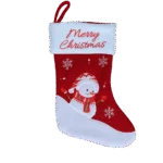 Calza natalizia per animali domestici con asola, 20 x 38 cm – Hofman Animal Care Christmas Stocking Snowman