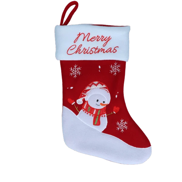 Calza natalizia per animali domestici con asola, 20 x 38 cm – Hofman Animal Care Christmas Stocking Snowman