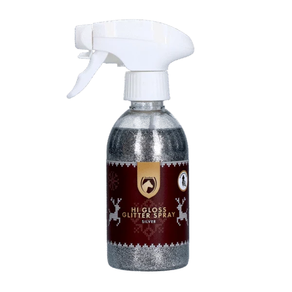 Spray glitterato per cavalli, argento, 250 ml – Excellent Horse Christmas Hi Gloss Glitter Spray