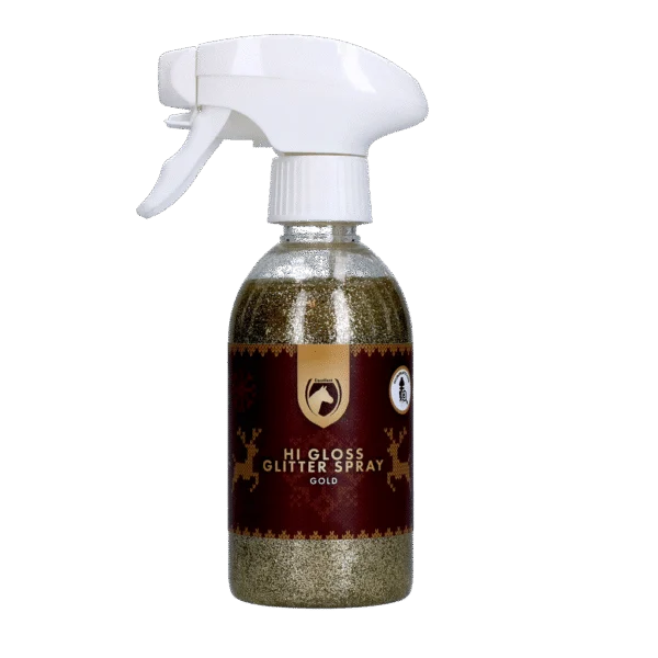Spray glitterato per cavalli, oro, 250 ml – Excellent Horse Christmas Hi Gloss Glitter Spray