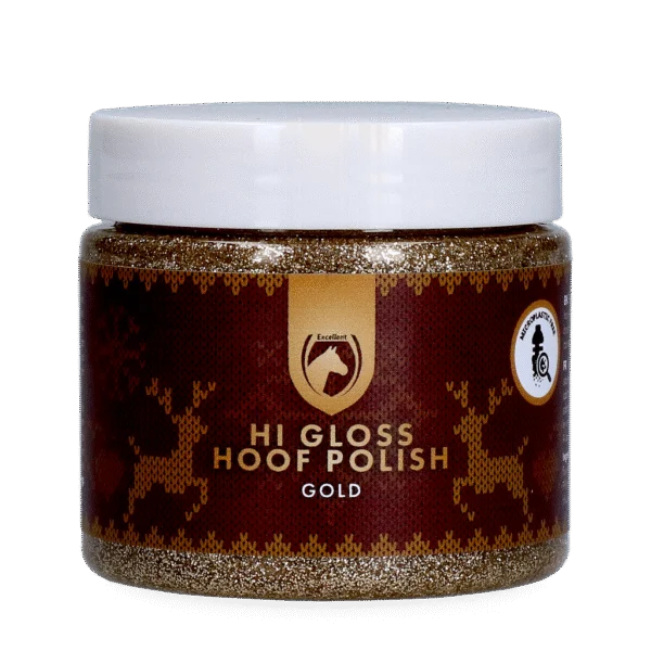 Smalto glitterato oro per zoccoli, 150 ml – Excellent Horse Christmas Hi Gloss Hoof Polish