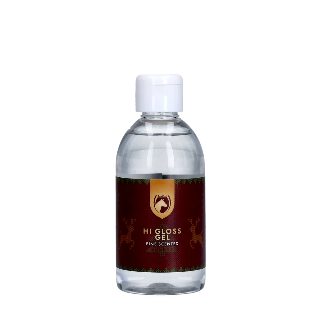 Gel lucidante per criniera e coda al profumo di pino, 250 ml – Excellent Horse Christmas Hi Gloss Gel - immagine 1