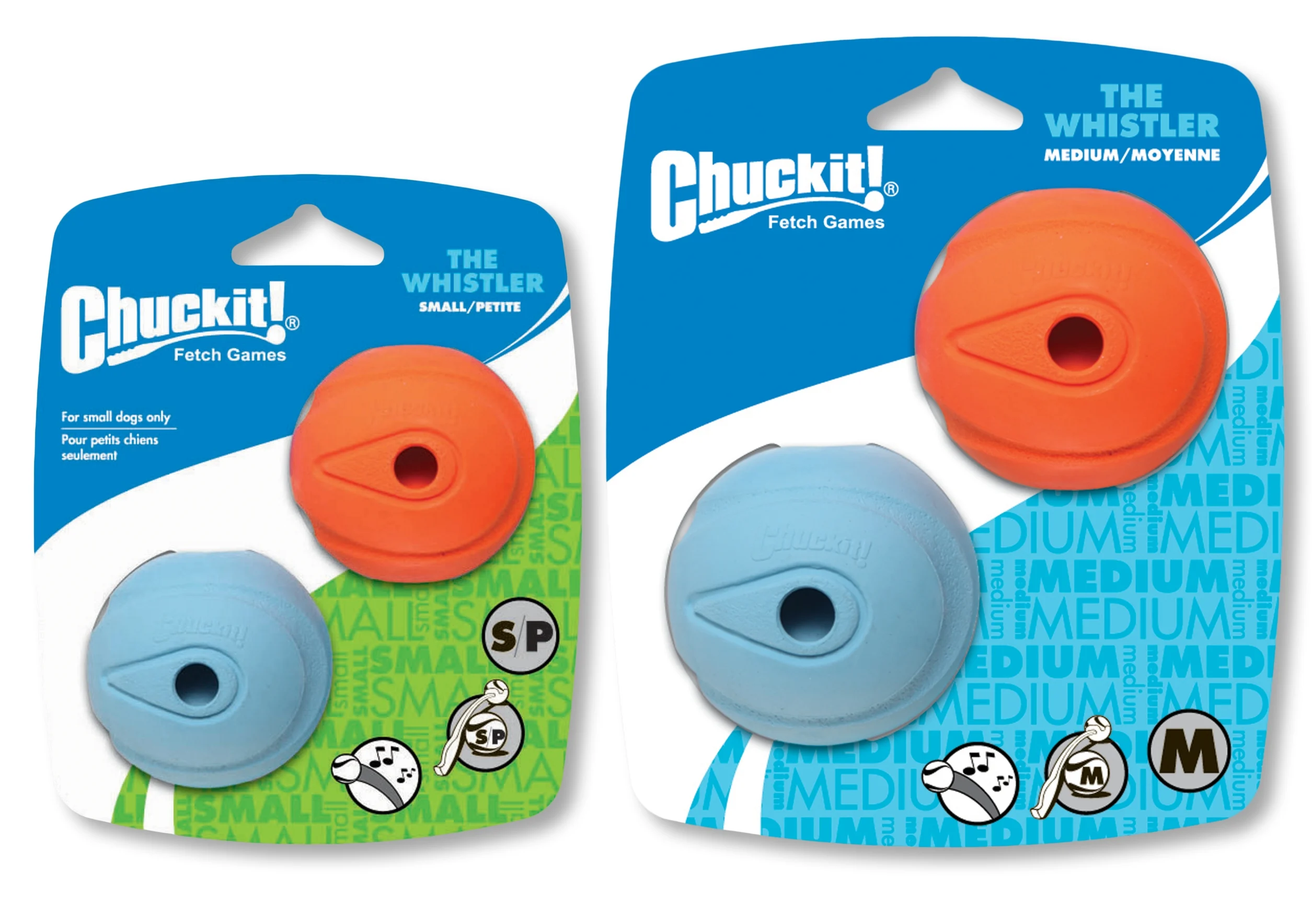 Palla per cani con fischietto M, ø 6 cm, 2 pezzi – Chuckit! The Whistler - immagine 2