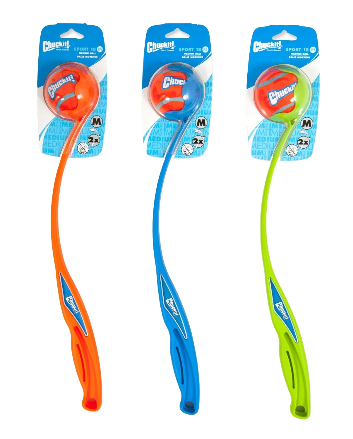 Lanciapalline per cani M con pallina da tennis, 45 cm – Chuckit! Sport Launcher - immagine 1