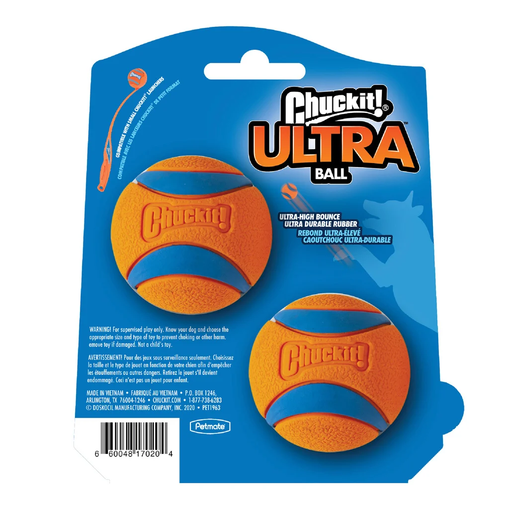 Pallina per cani in gomma S, ø 5 cm, 2 pezzi – Chuckit! Ultra Ball - immagine 2