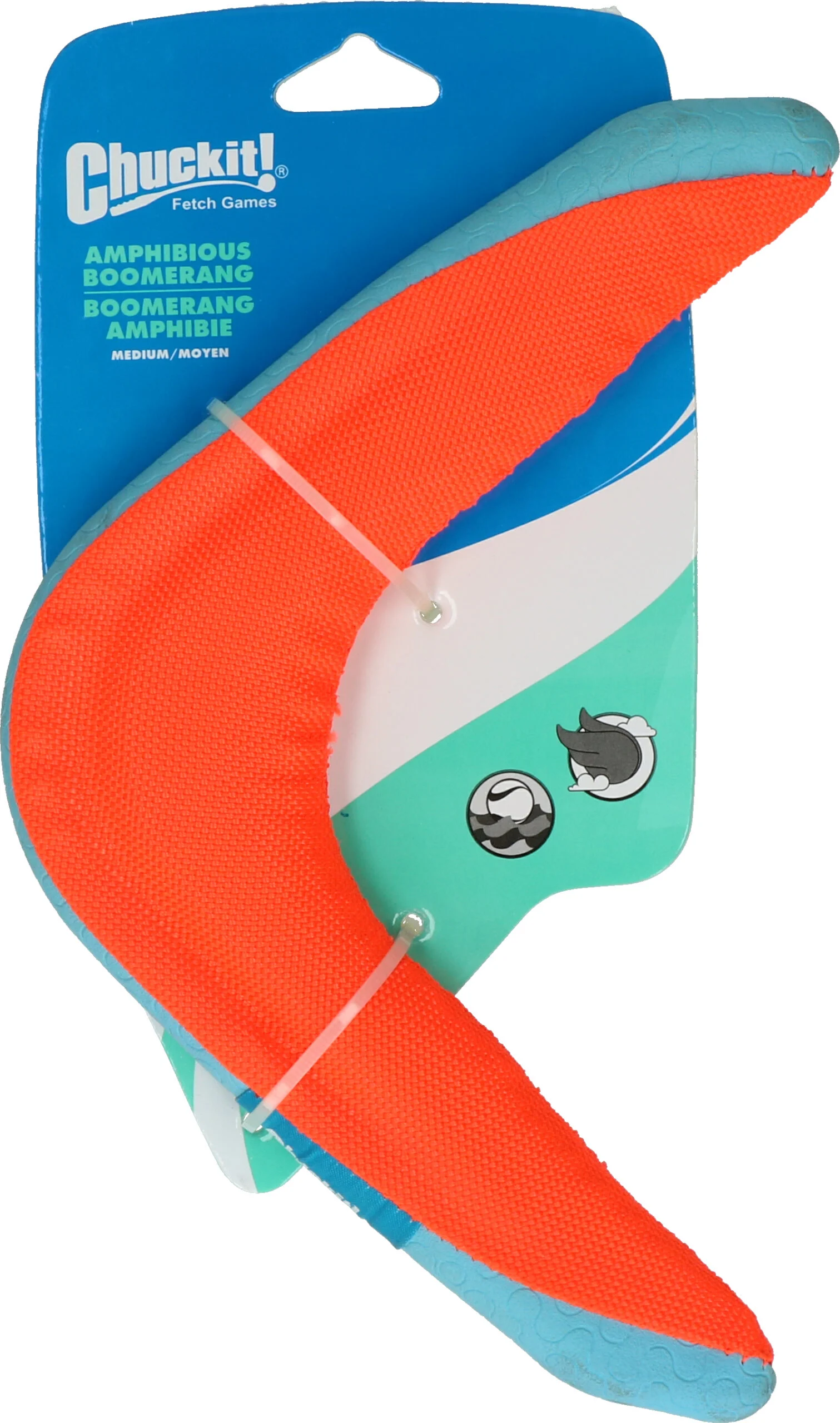 Boomerang per cani M, galleggiante, colori assortiti verde o arancione – Chuckit! Amphibious Boomerang - immagine 3