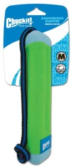 Dummy da riporto con corda, galleggiante, ø 5 cm x 25 cm – Chuckit! Amphibious Bumper M - immagine 2