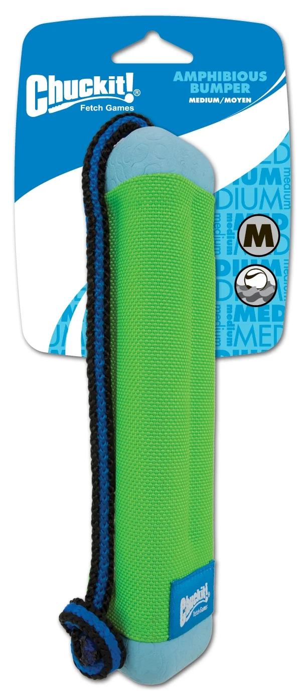 Dummy da riporto con corda, galleggiante, ø 5 cm x 25 cm – Chuckit! Amphibious Bumper M - immagine 2
