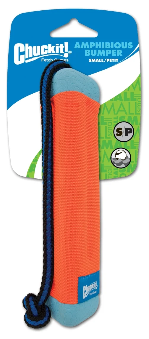 Dummy da riporto con corda, galleggiante, ø 4 cm x 18 cm – Chuckit! Amphibious Bumper S - immagine 2