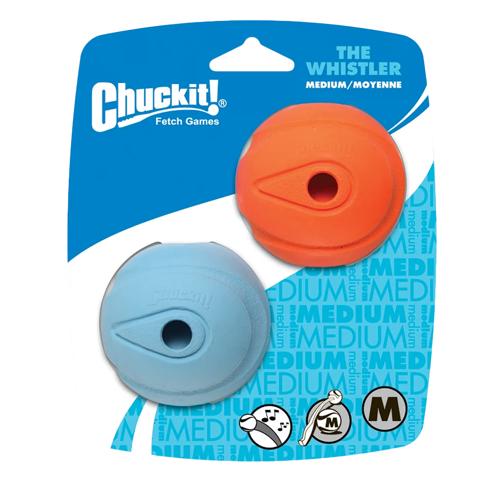 Palla per cani con fischietto M, ø 6 cm, 2 pezzi – Chuckit! The Whistler - immagine 1