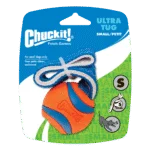 Gioco da tira e molla per cani con pallina da tennis e nastro, ø 5 cm – Chuckit! Ultra Tug S