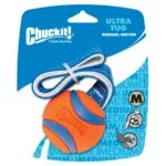 Gioco di tira e molla per cani con pallina da tennis e nastro, ø 6 cm – Chuckit! Ultra Tug M