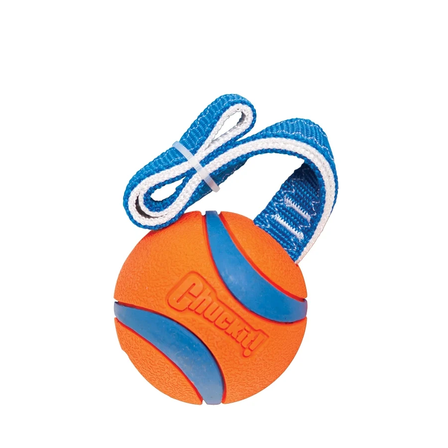 Gioco da tira e molla per cani con pallina da tennis e nastro, ø 7 cm – Chuckit! Ultra Tug L - immagine 3