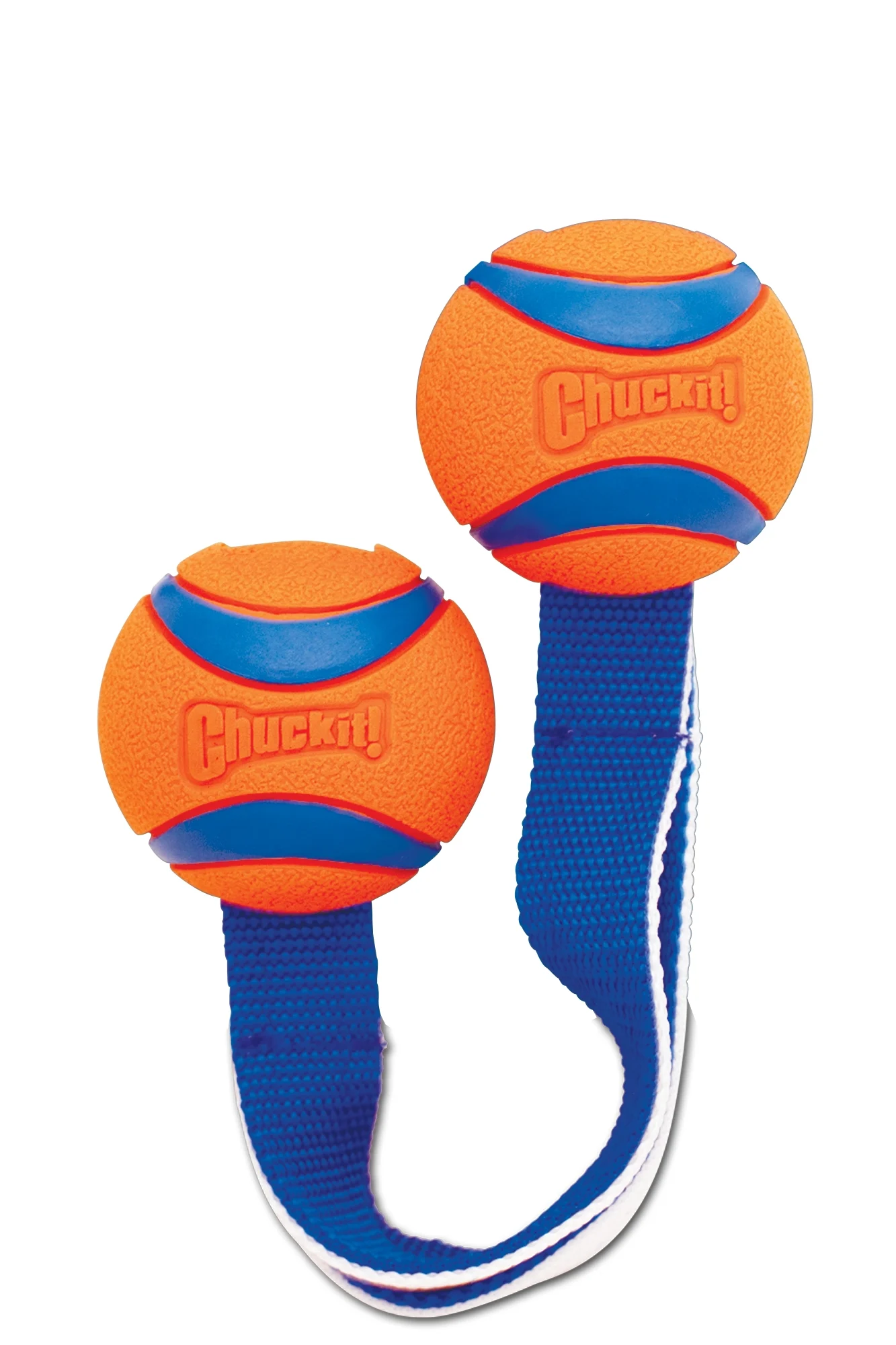 CHUC232201.jpg Gioco da tira e molla per cani con 2 palline da tennis e nastro di nylon, ø 6 cm – Chuckit! Ultra Duo Tug M - immagine 1