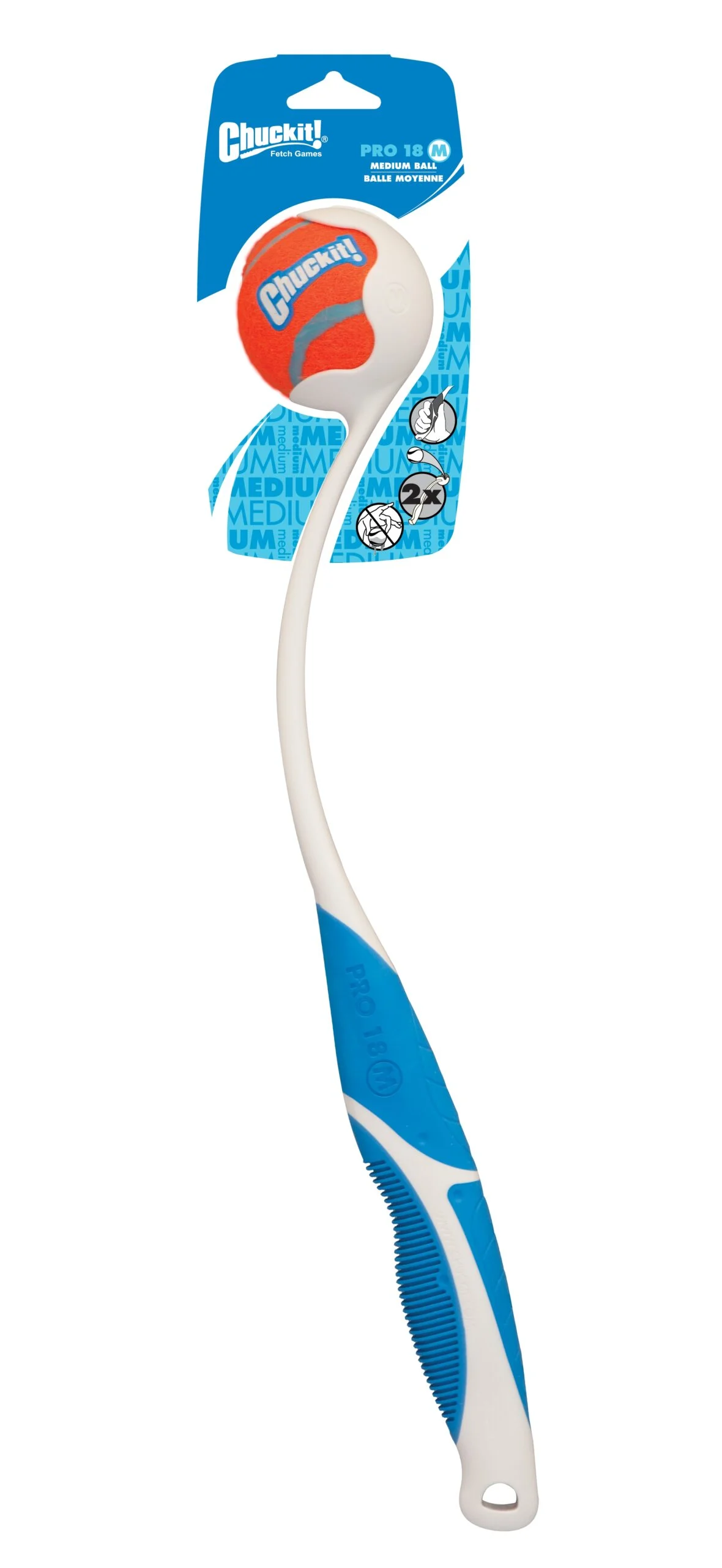 Lanciapalline per cani con pallina da tennis, 45 cm – Chuckit! Pro Launcher M - immagine 3