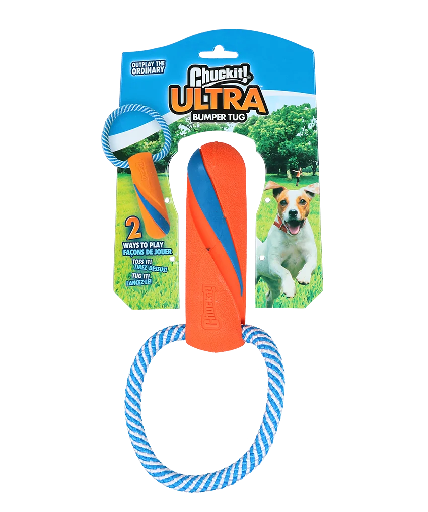 CHUC32191.png Gioco da tiro per cani con corda, galleggiante, 17 cm, ø 6 cm – Chuckit! Ultra Bumper Tug - immagine 1