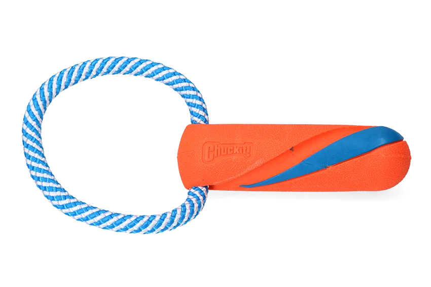 Gioco da tiro per cani con corda, galleggiante, 17 cm, ø 6 cm – Chuckit! Ultra Bumper Tug - immagine 3