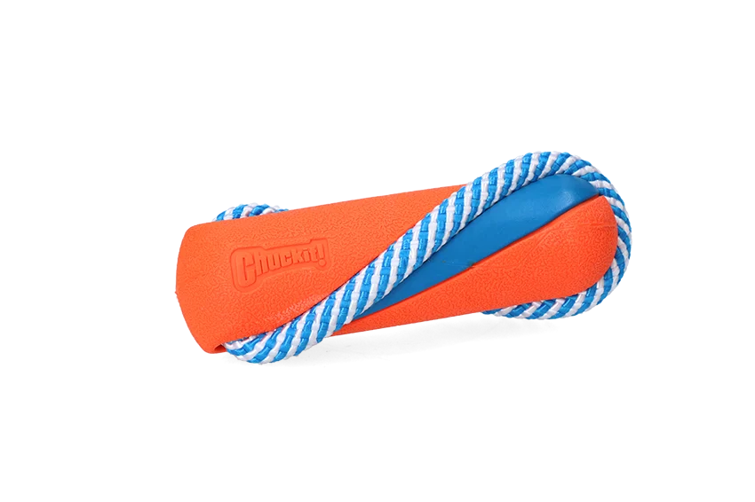 Gioco da tiro per cani con corda, galleggiante, 17 cm, ø 6 cm – Chuckit! Ultra Bumper Tug - immagine 2