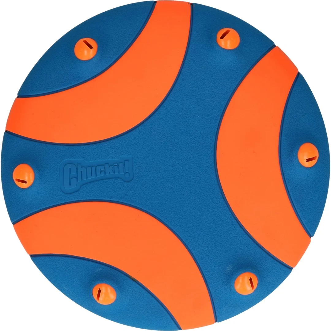 Frisbee per cani in gomma con fischietto, 28 cm – Chuckit! Whistle Flight - immagine 3