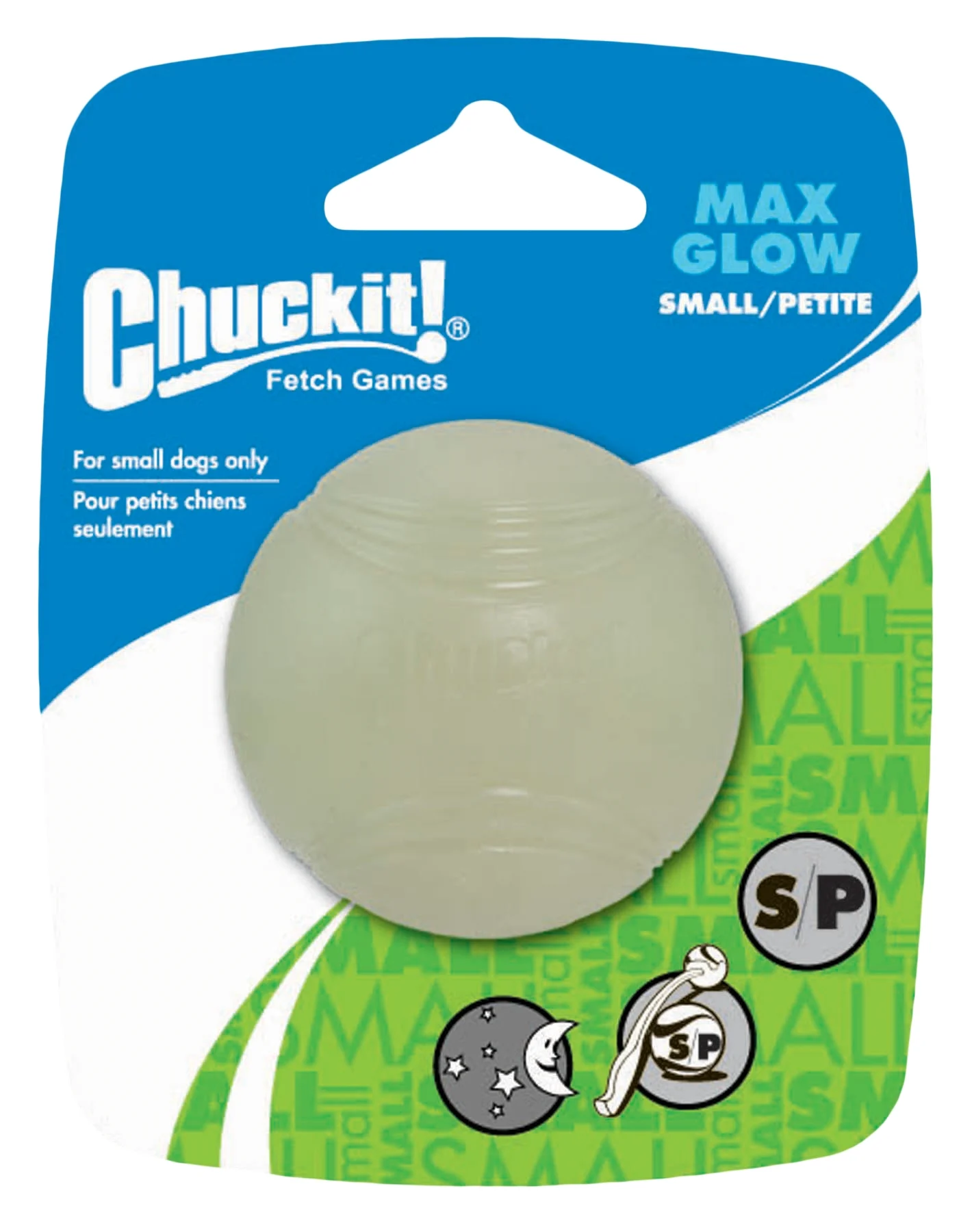 Pallina in gomma luminosa per cani, Ø 5 cm – Chuckit! Max Glow S - immagine 1