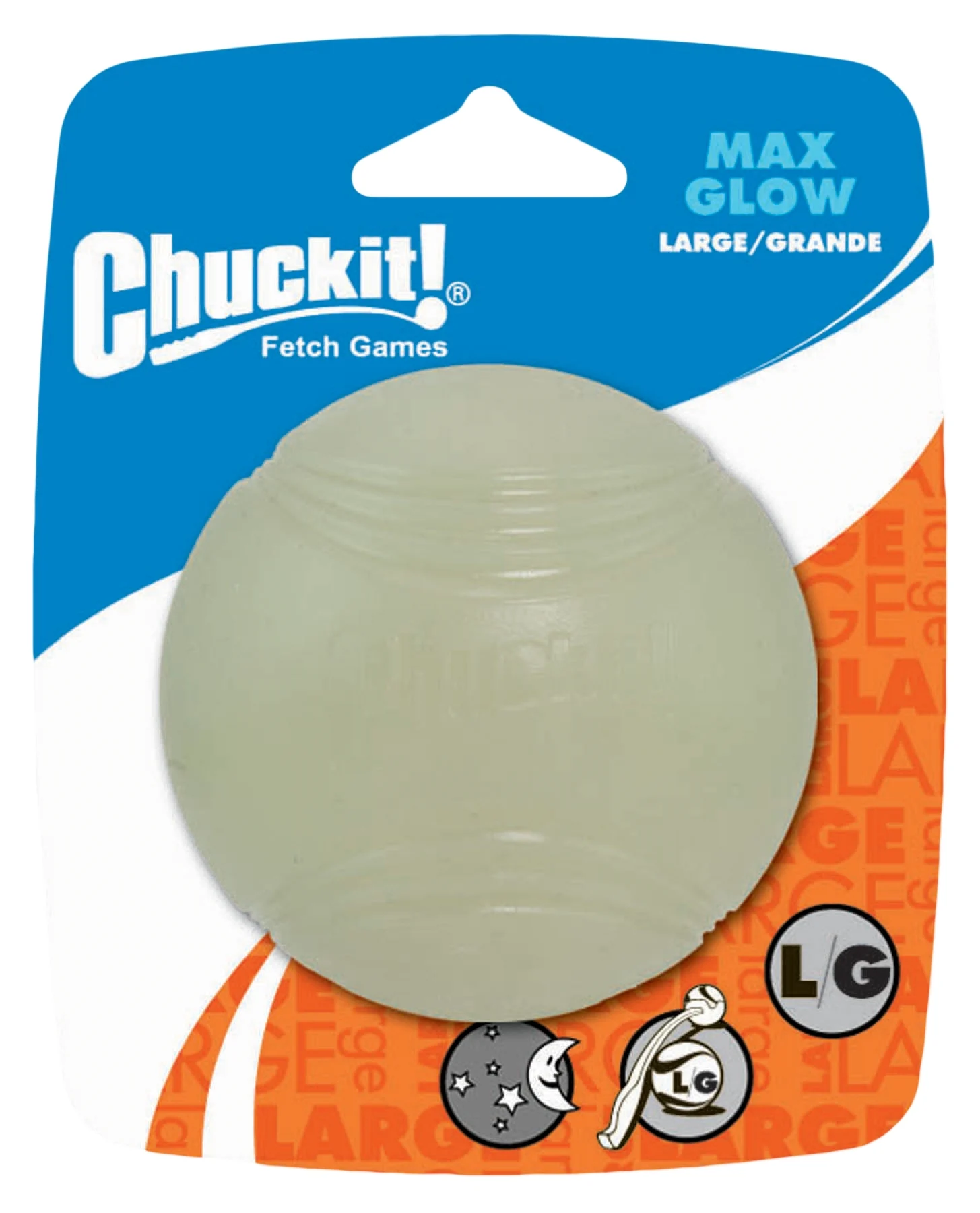 Pallina per cani in gomma, luminosa, Ø 7 cm – Chuckit! Max Glow L - immagine 1