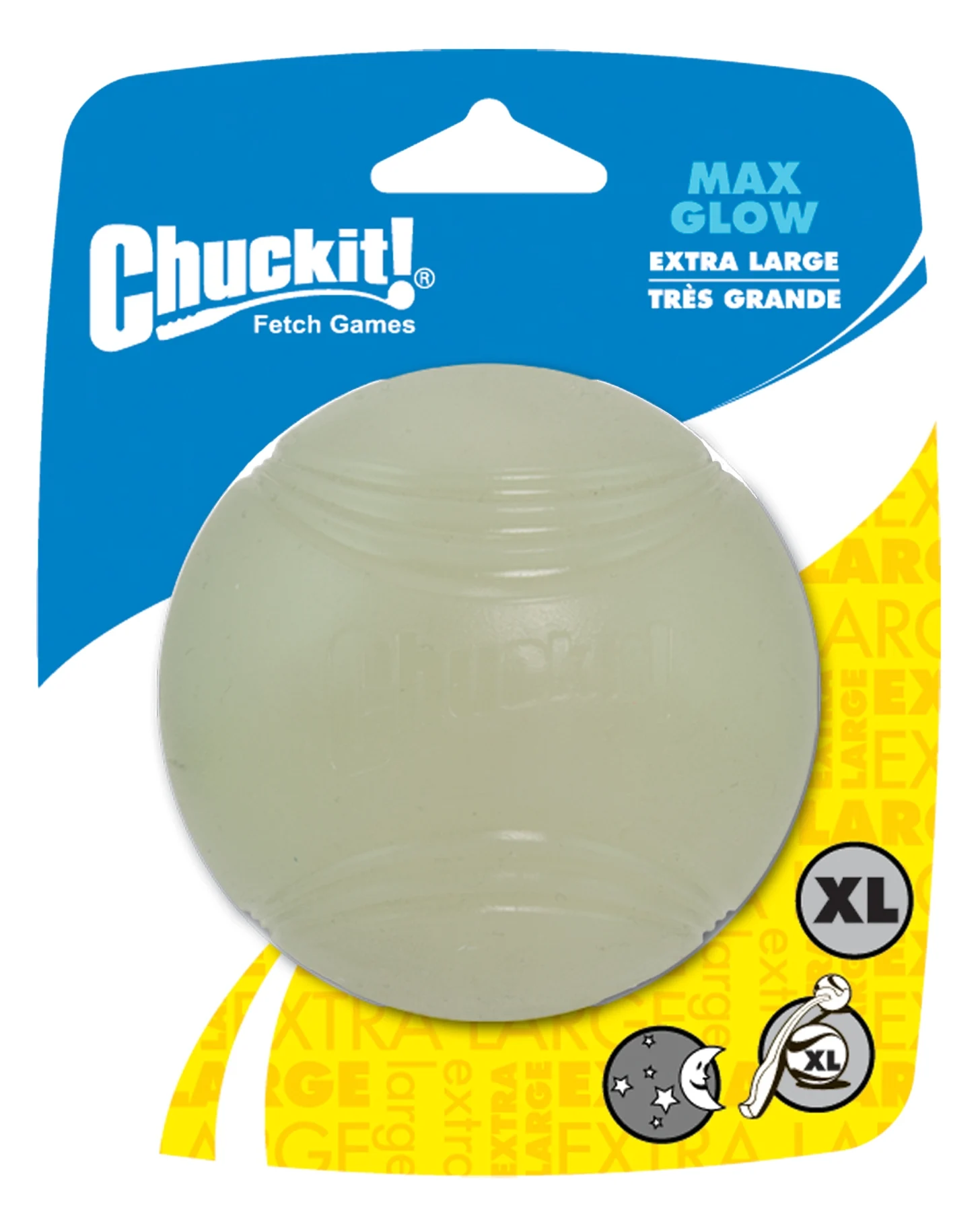 Palla per cani in gomma luminosa, Ø 9 cm – Chuckit! Max Glow XL - immagine 1