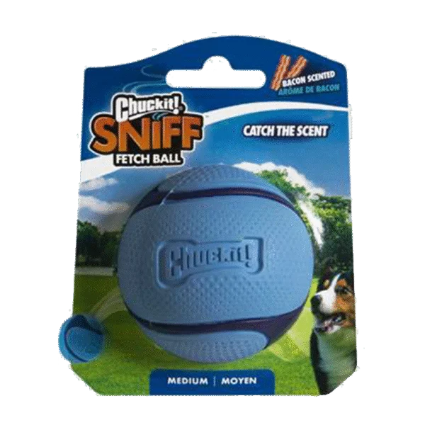 Palla per cani all’odore di bacon – Chuckit! Sniff Fetch Ball Bacon M