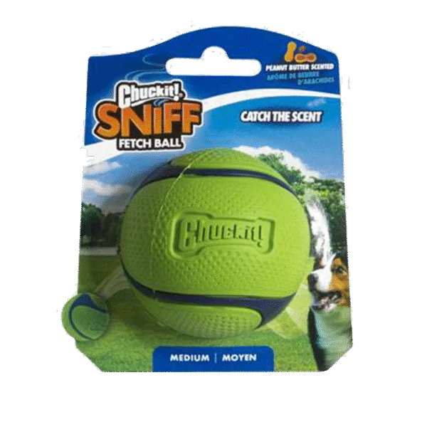 Pallina per cani al profumo di burro di arachidi – Chuckit! Sniff Fetch Ball Peanut Butter M