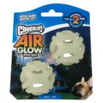Palla fosforescente per cani S, galleggiante, 4,5 cm, 2 pezzi – Chuckit! Air Glow Fetch Ball