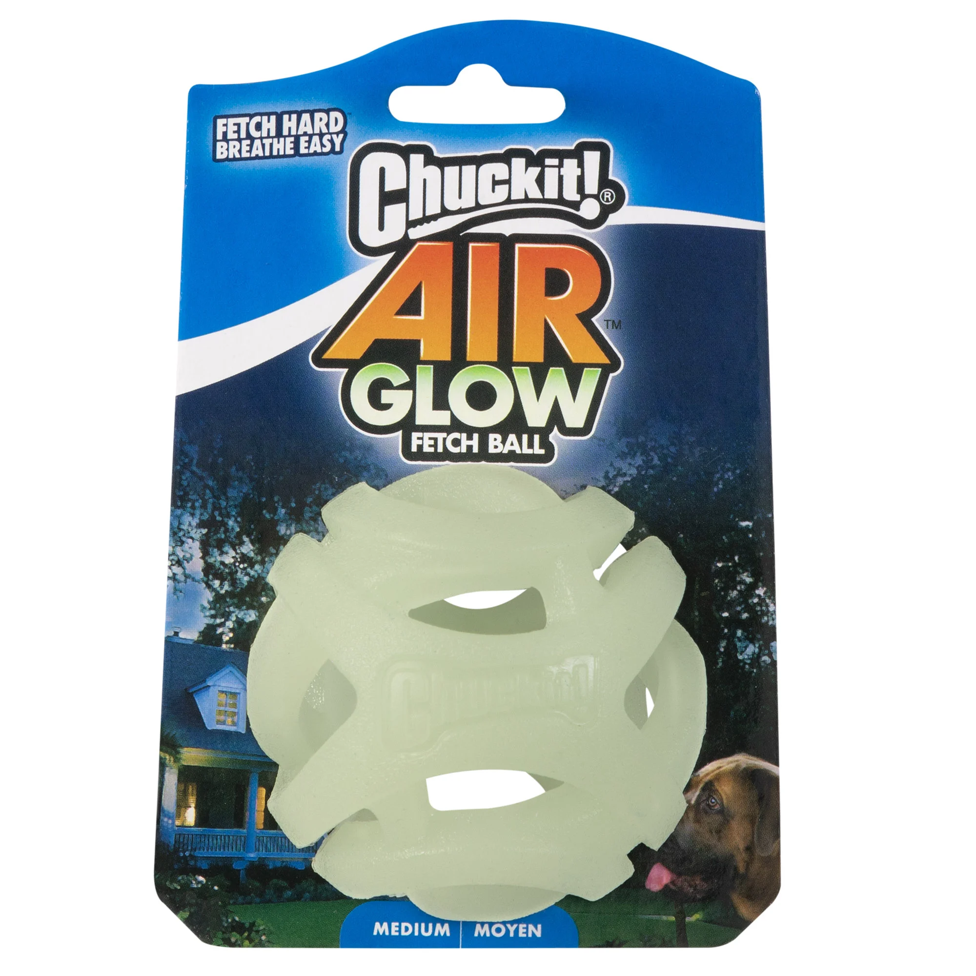 Pallina luminosa per cani M, galleggiante, 6 cm – Chuckit! Air Glow Fetch Ball - immagine 1