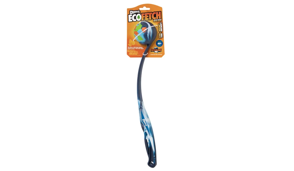 Lancia palline con pallina e impugnatura ergonomica, 45,7 cm – Chuckit! Eco Fetch Launcher + Ball - immagine 1
