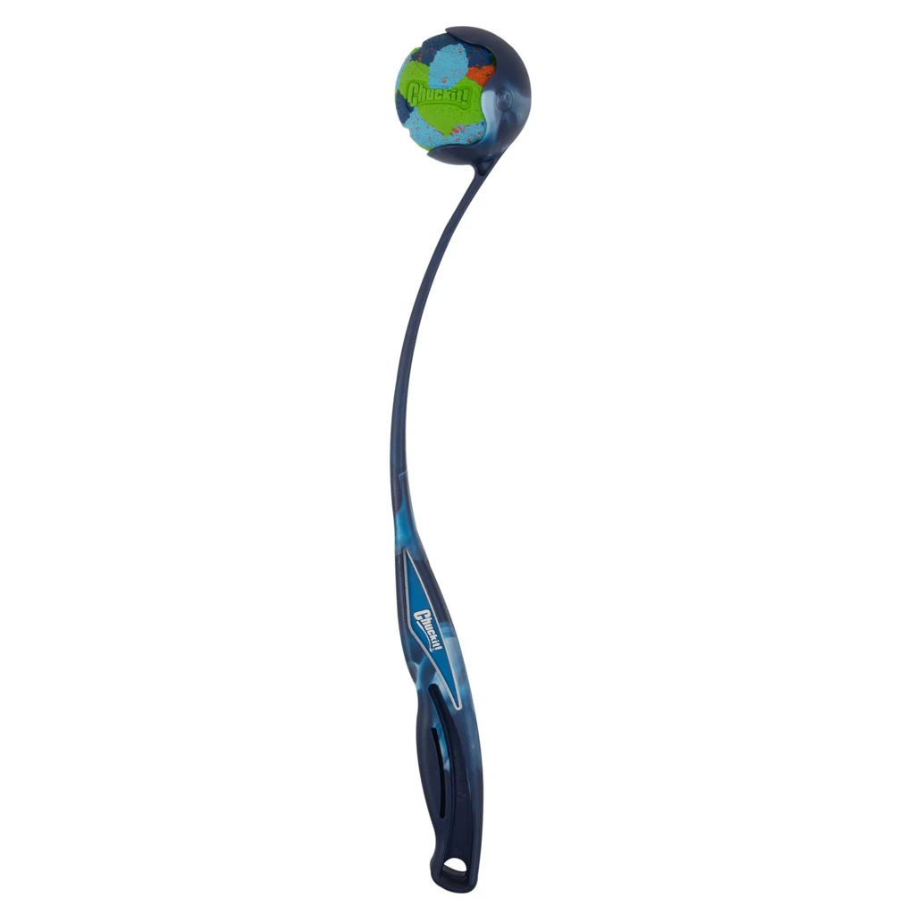Lancia palline con pallina e impugnatura ergonomica, 45,7 cm – Chuckit! Eco Fetch Launcher + Ball - immagine 2