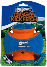 Pallina per cani con suono e zone in gomma da mordere, Ø 14 cm – Chuckit! Giggle Kick Fetch