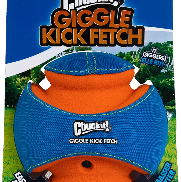 Pallina per cani con suono e zone in gomma da mordere, Ø 14 cm – Chuckit! Giggle Kick Fetch