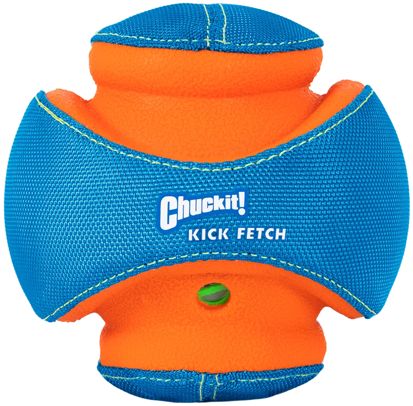 Pallina per cani con suono e zone in gomma da mordere, Ø 14 cm – Chuckit! Giggle Kick Fetch - immagine 2