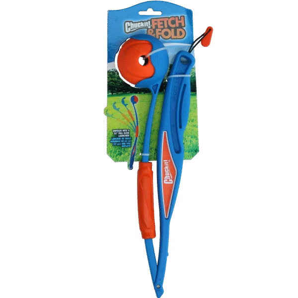 Lanciallina con pallina in gomma, pieghevole, 63 cm da aperta – Chuckit! Fetch & Fold Launcher Original