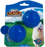 Pallina per cani con rumore frusciante M, ø 6 cm, 2 pezzi – Chuckit! Super Crunch Ball