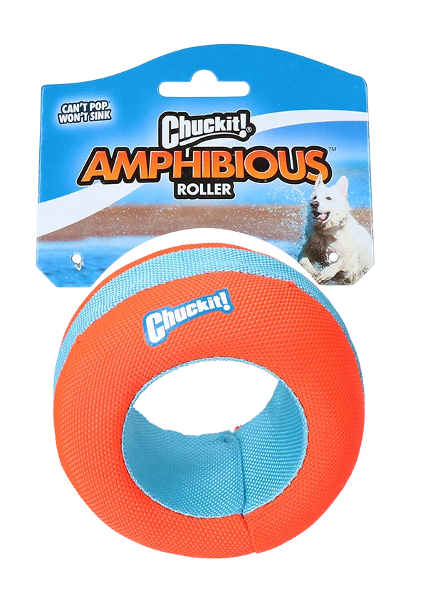 Rullo da riporto galleggiante, arancione, 11 cm – Chuckit! Amphibious Roller - immagine 1
