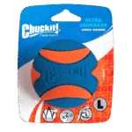 Palla per cani in gomma con squeaker L, ø 7 cm, 1 pezzo – Chuckit! Ultra Squeaker Ball